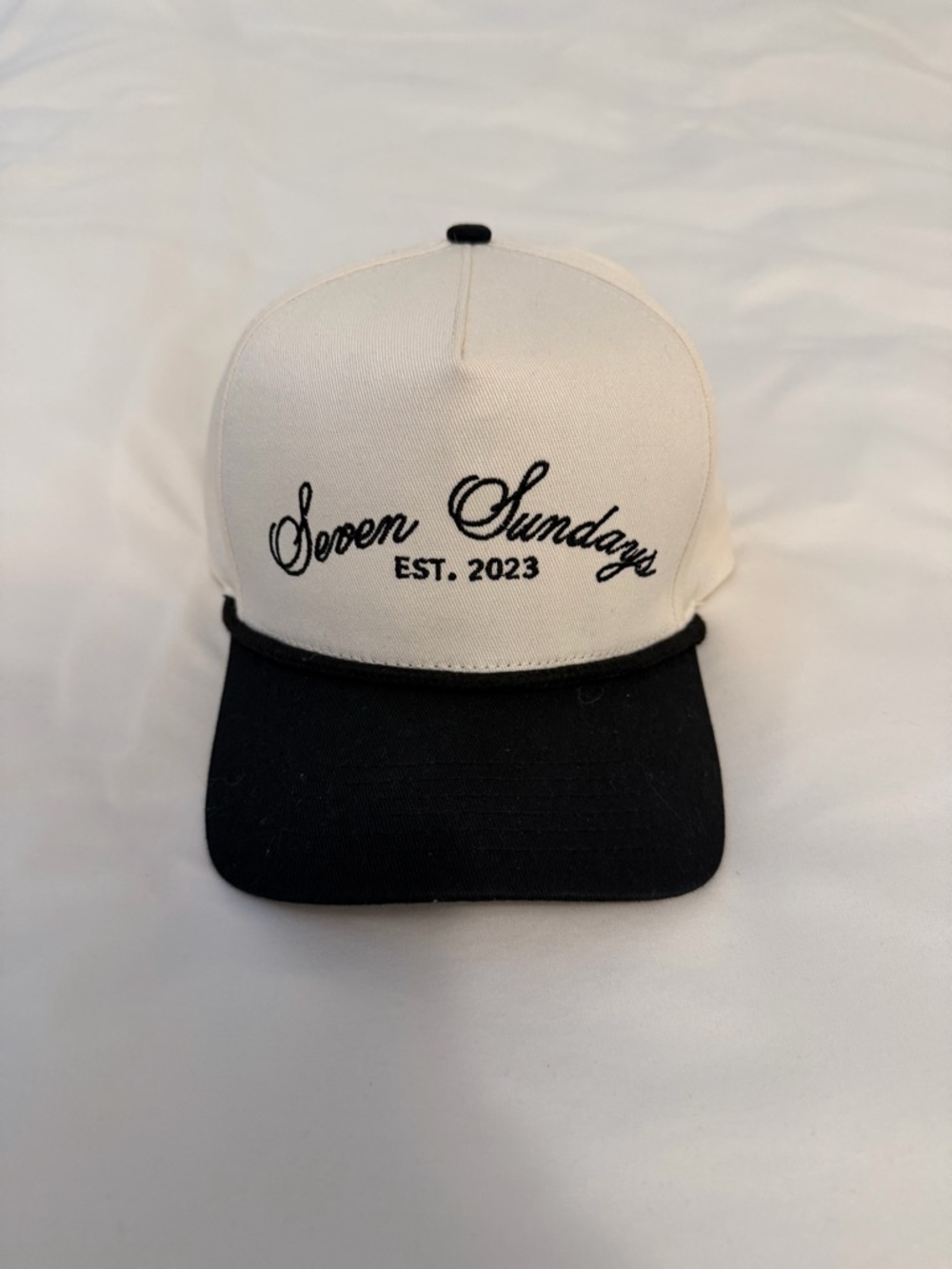 Seven Sundays Two-Tone Trucker Hat - Black & Cream